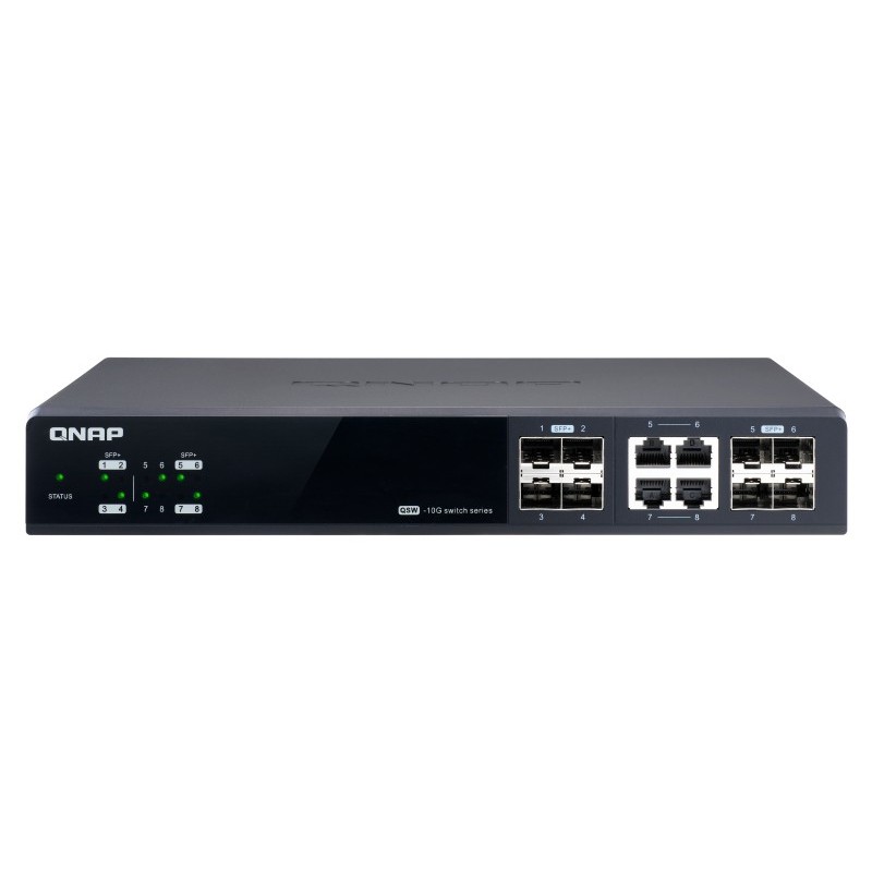 QSW-M804-4C - Switch - managed - 4 x 10 Gigabit SFP+ + 4 x combo 10 Gigabit S...